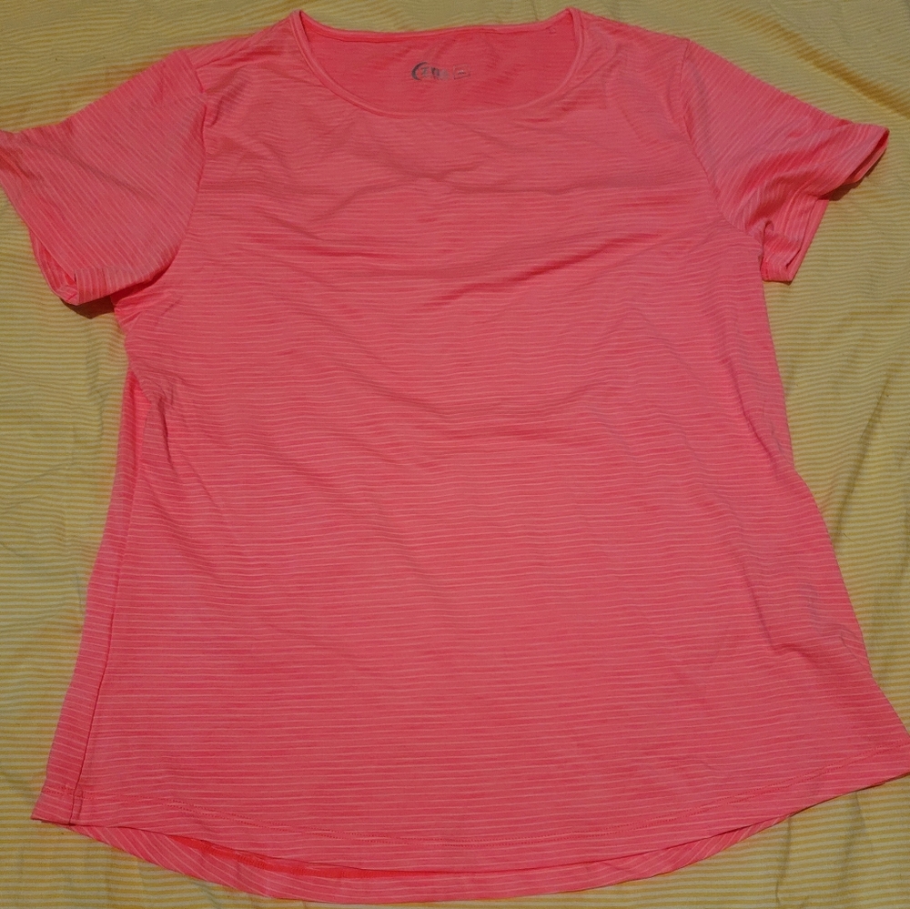 Flamingo stripe short sleeve tee